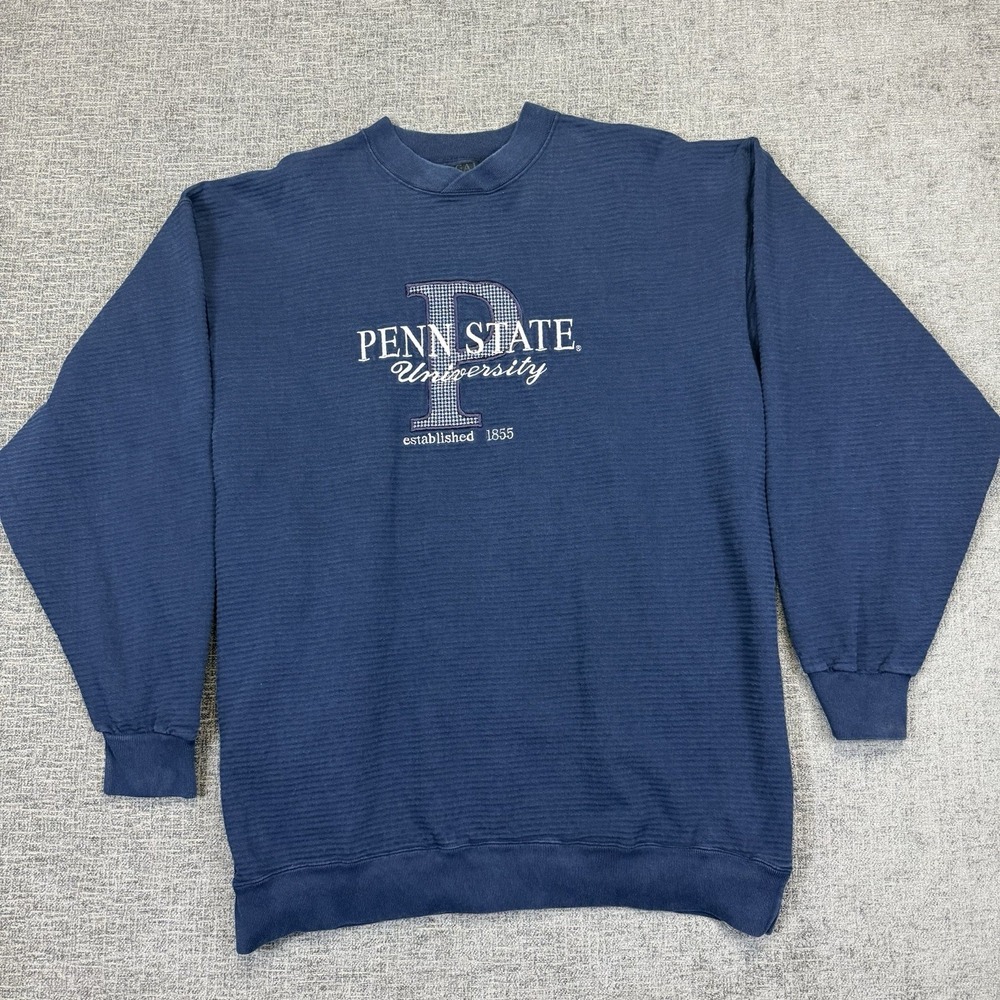 Vintage Penn State University Nittany Lions Men's XL Blue Crew Neck Made In USA - Picture 2 of 7